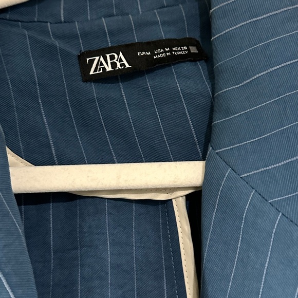 ✨Zara “ Pinstripe Blue Blazer “ - Picture 2 of 8